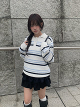 Vans ストライプカラーオーバーフィットニット