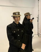 6クレヨンピルボックス帽 キャップ（千鳥格子 ちどりごうし）