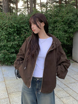 Thyssen ウォッシングデニムワイドパンツ