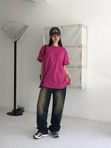 [UNISEX] ティフェンデイリープレーンオーバーフィット半袖Tシャツ