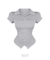 Classy collar top (3color)