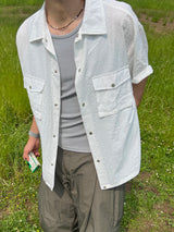 リボルバーナイロン半袖シャツ – M, L (3 Colors)