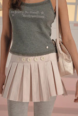 Button wrap skirt