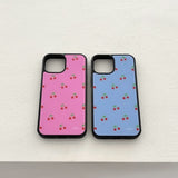 cherry glossy glass bumper case (conflower blue)