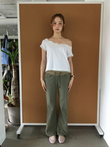 Las Lace Off-shoulder T-shirt (3color)