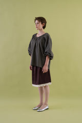 Slip satin midi skirt_purple