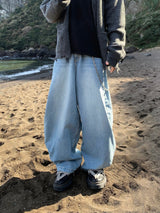Amore curved stripe denim