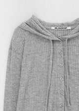 [MADE] Daema Summer Sheer Ribbed Hooded Cardigan