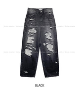 Funky Damage Wide Denim Pants