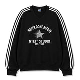 ネバースター トラック ブイネック スウェットシャツ (4color)