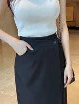 Chad Button Wrap Long Skirt