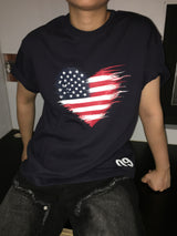 09 Flag Semi-Cropped Short Sleeve T-Shirt (4c)