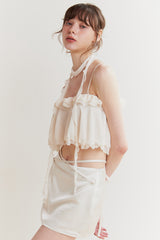 LILY SCARF TOP cream
