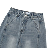 CURVE LINE WIDE-FIT DENIM PANTS [BLUE]