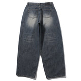 FADE WASHED DENIM BALLOONPANTS