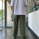 Maret Ice Linen Cargo Banding Wide Pants