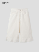FRILL CAPRI PANTS (3C)