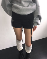 Stud folding strap shorts