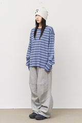 メイフェージングボーダー長袖Tシャツ