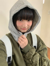 [unisex] Youinb Two-Way Shirring Hood Flight Jumper