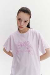 Ribbon Boxy T Purple