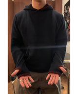 Layered fingerhole knit