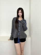 1536. Ribbon point sera knit cardi (3color)