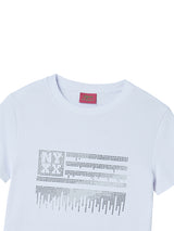 メタルNYXフラッグTシャツ ホワイト