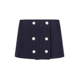 Marielle Pinstripe Button Skort