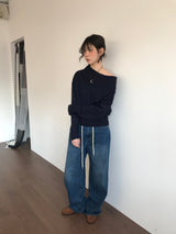 エアリーオフショルダーニット (3Colors)