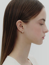26SS★ Subni Flow Silver One-Touch Earrings S
