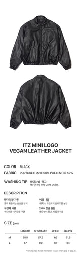 ITZ MINI LOGO VEGAN LEATHER JACKET