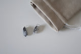 Pencil Black Hair Crystal Silver 925 Necklace handmade