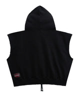 M.C.R. code stud zip-up vest HD BK