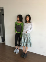 リエージュ ボタン ボートネック Tシャツ(3color)