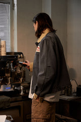 CORDUROY POINT WORK JACKET - BLUE