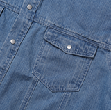  Liu Western Snap Button Denim Shirt