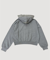 KNIT LAYERED HOODIE