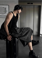 Pigment Silver Charcoal Bermuda Training Pants - Cargo Style