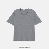 Weini Soft Basic U-Neck Overfit Short Sleeve