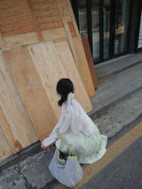 Double Drawstring Tiered Skirt (Bio-washed)