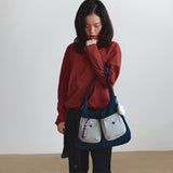 Denim Hobo Bag (Blue)