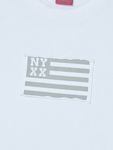 NYX FLAG APLIQUE TEE WHITE