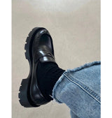 ROUND PLATFORM LOAFER (BLACK)