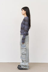 Space Cargo Denim Pants