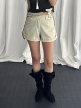Ser Buckle-detail roll-up shorts