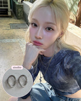 [Aespa Winter, Karina Piercing] Knotted Oval Ring Piercing - Silver Color