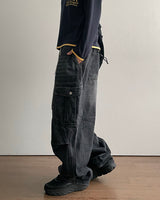 Bevel Cargo Denim Pants