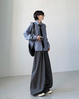 Mason Pintuck Wide Slacks