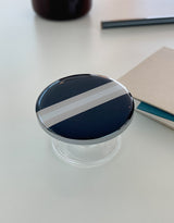 [MADE] ストライプアイボリー エポキシ MagSafe対応 スマホグリップ